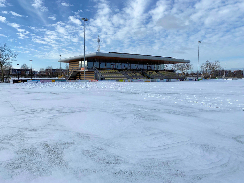 Hoofdveld in sneeuw