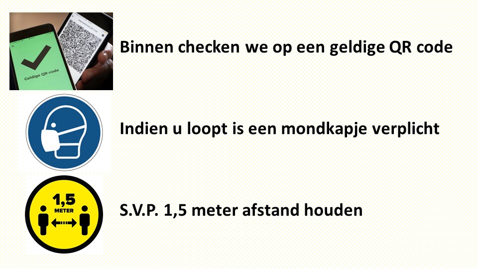 QR mondkapje en afstand