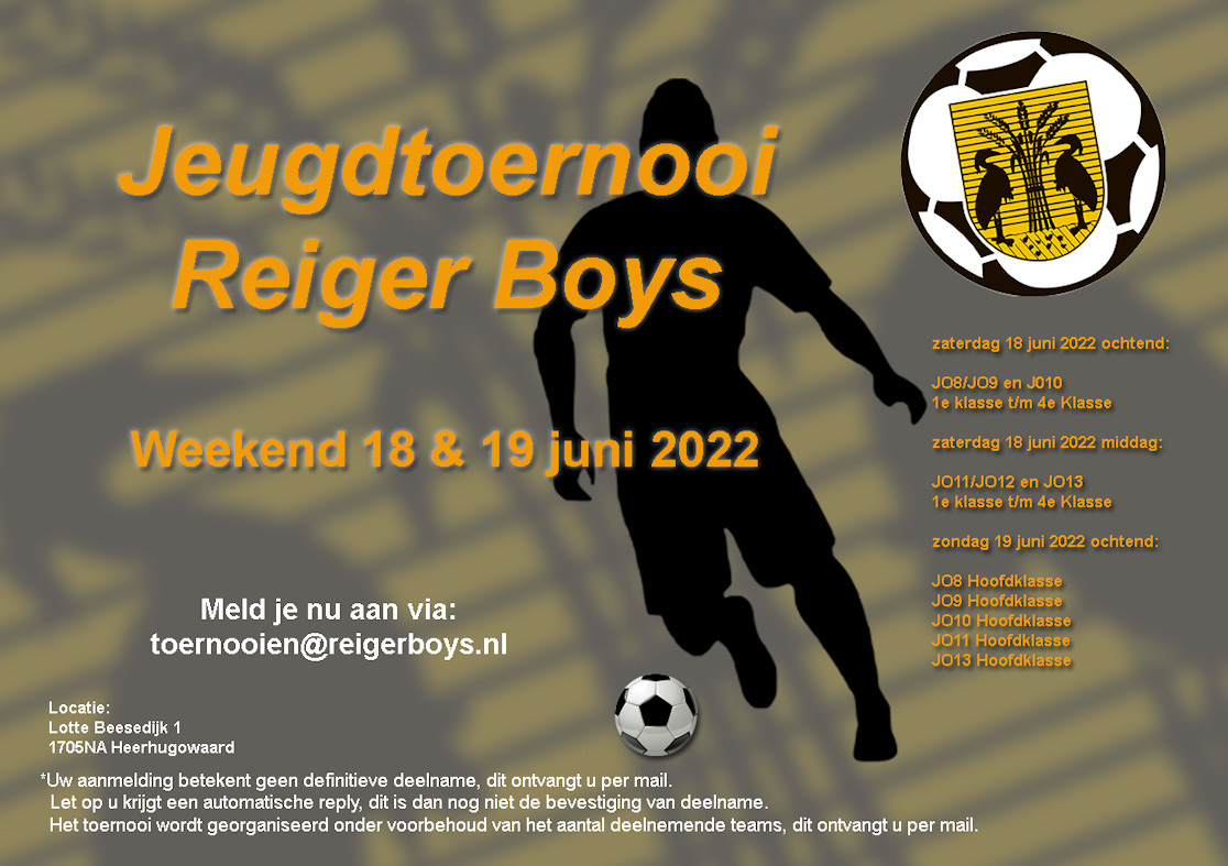 Reiger Boys jeugdtoernooi 2022