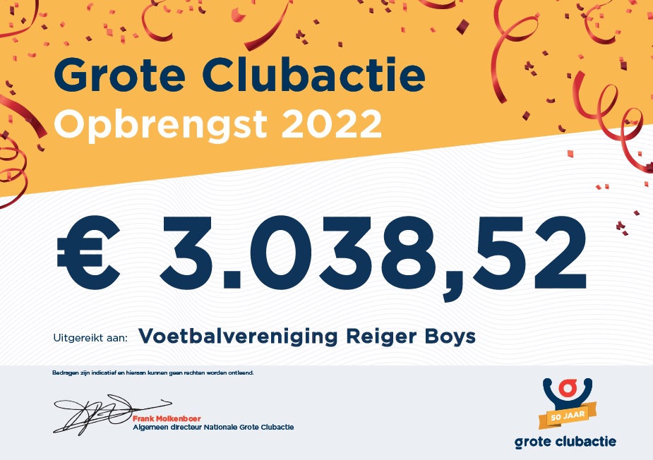 cheque grote clubactie 2022