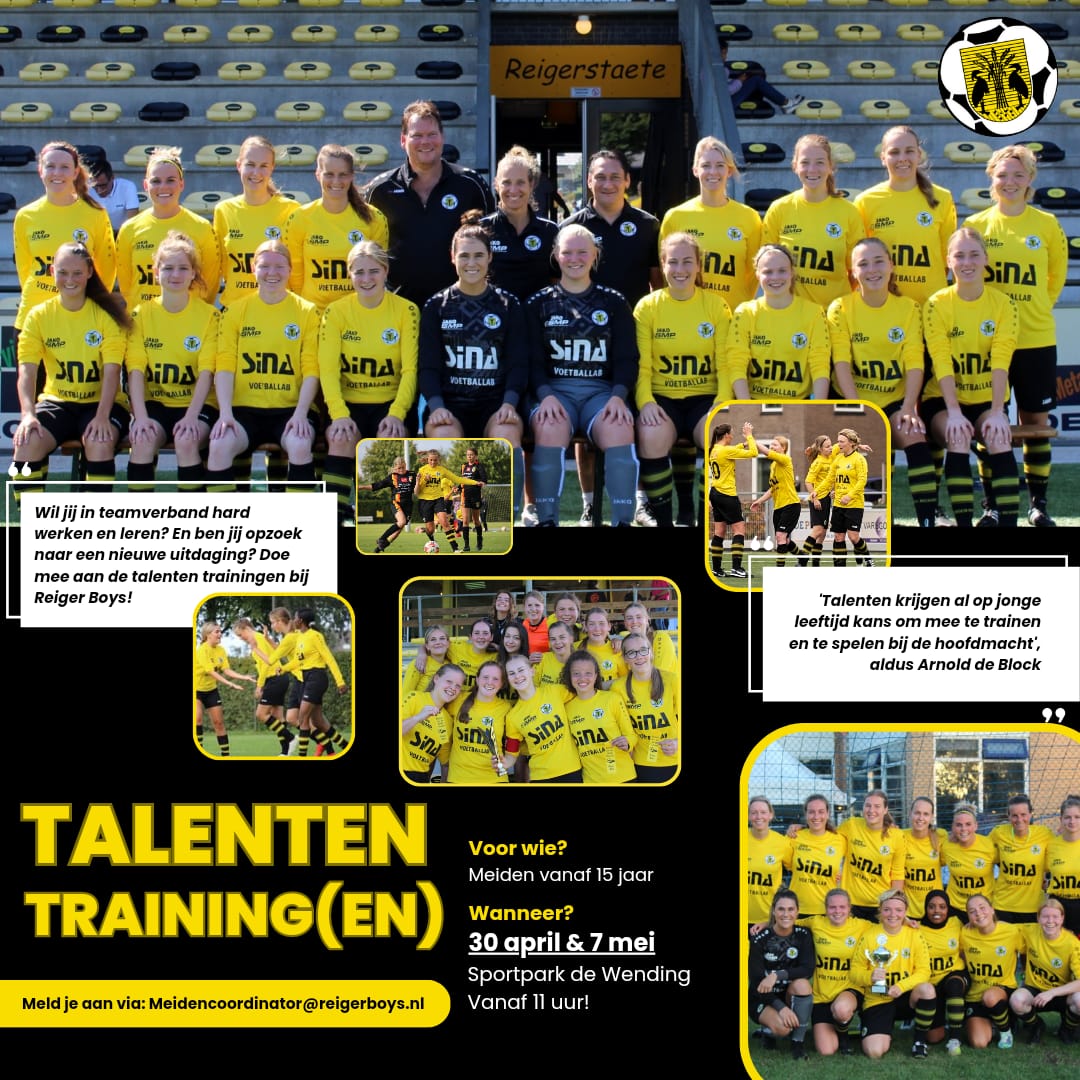 Instagrambericht Talenten Trainingen