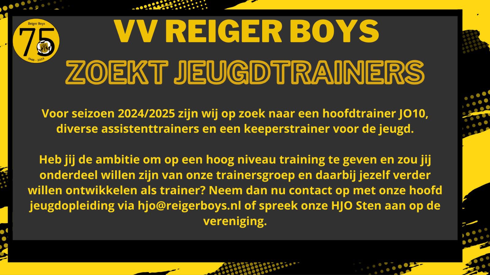 RB zoekt jeugdtrainers