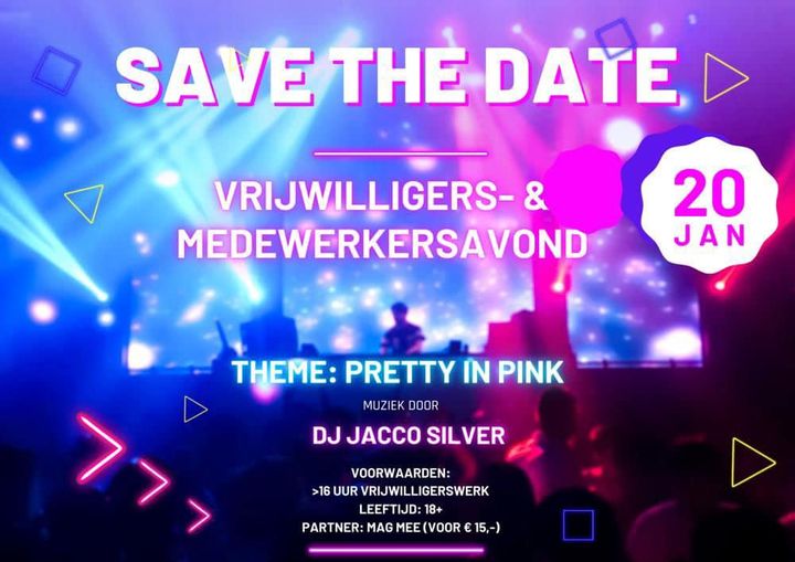 Save the date vrijwilligersavond 200124