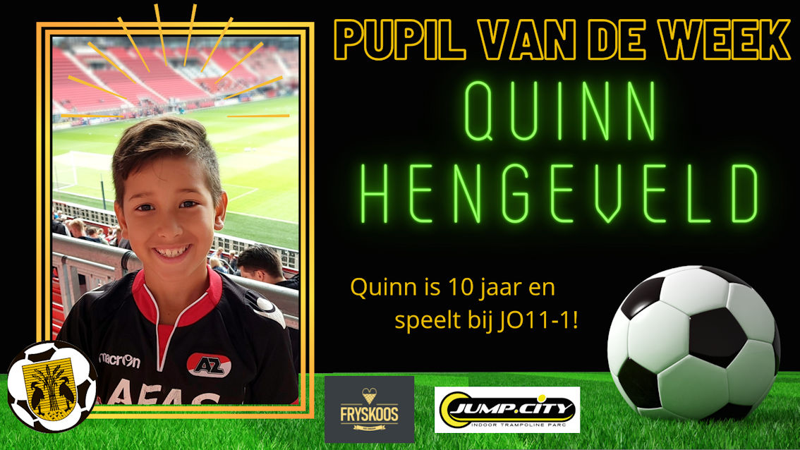 Pupil van de week Quinn Hengeveld 16.04.2022 site