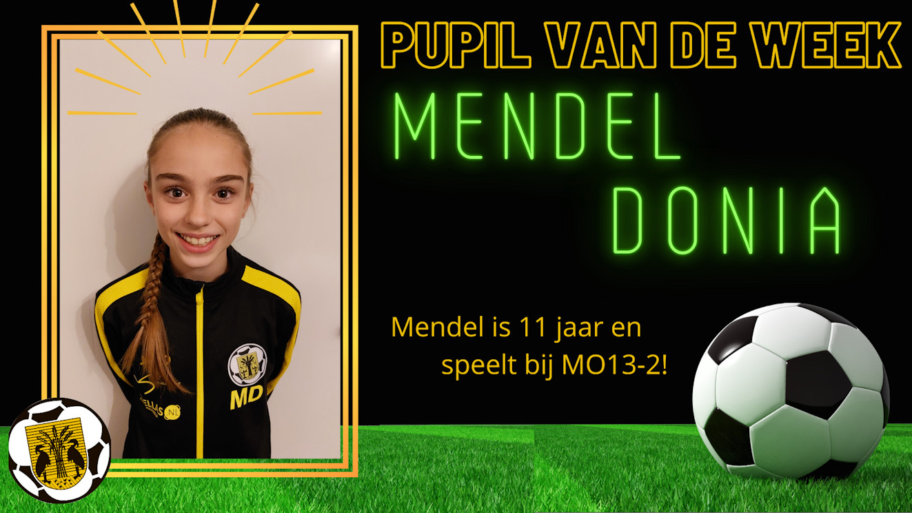 Pupil van de week Mendel Donia 7.12.2024