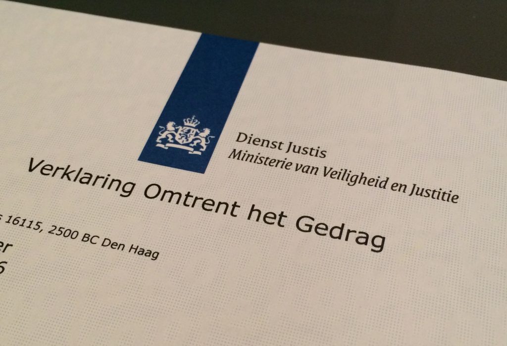 VOG verklaring omtrent gedrag