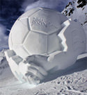sneeuw voetbal
