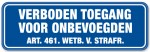 bord verboden toegang