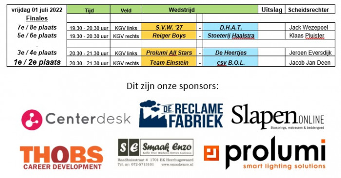 finale wedstrijden supercup 2022